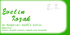 evelin kozak business card